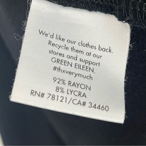 Eileen Fisher Jersey Knit Scoop Neck Short Sleeve Tunic Black Size SMALL - Picture 6 of 8